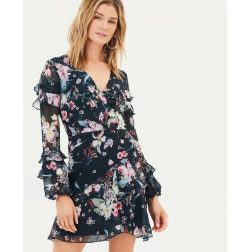Cooper St Titania Long Sleeve Floral Mini Dress